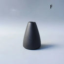 Matte black ceramic small vase elegant japanese living room decor by Decorbites