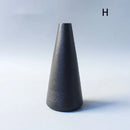 Matte black ceramic small vase elegant japanese living room decor by Decorbites