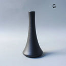 Matte black ceramic small vase elegant japanese living room decor by Decorbites