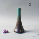 Matte black ceramic small vase elegant japanese living room decor by Decorbites