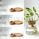 GobekUsa Small Transparent Glass Vase for Home Decor