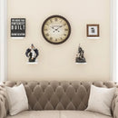 Dark wood small floating shelves 4-pack living room wall decor by Decorbites