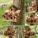 Rustic wooden hanging bird house garden small house style by Decorbites