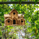 Rustic wooden hanging bird house garden small house style by Decorbites