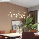 GobekUsa Smoke Grey Glass Firefly Hanging Lamp - 27-Light Island Lighting Fixture for Dining Room