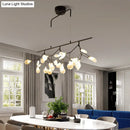 GobekUsa Smoke Grey Glass Firefly Hanging Lamp - 27-Light Island Lighting Fixture for Dining Room