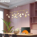 GobekUsa Smoke Grey Glass Firefly Hanging Lamp - 27-Light Island Lighting Fixture for Dining Room