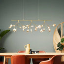GobekUsa Smoke Grey Glass Firefly Hanging Lamp - 27-Light Island Lighting Fixture for Dining Room