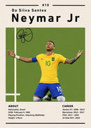 Modern soccer star ronaldo wall art bedroom framed posters white & blue
