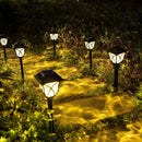 Black lattice solar lawn lights – garden path lighting by Decorbites