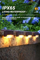 Modern black solar led outdoor stair lights with sun sensor by Decorbites
