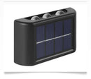 Modern matte black solar led wall light garden pathway lamp by Decorbites