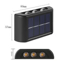 Modern matte black solar led wall light garden pathway lamp by Decorbites