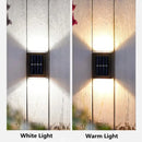 Modern matte black solar led wall light garden pathway lamp by Decorbites