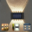 Modern black rectangular solar led outdoor wall lights garden patio by Decorbites
