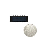 Modern black rectangular solar led outdoor wall lights garden patio by Decorbites