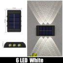 Modern black solar outdoor wall lights garden warm led beam by Decorbites