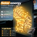 Solar willow vine light warm white led outdoor garden decor by Decorbites
