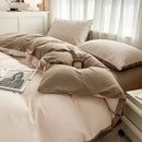 GobekUsa Solid Color Brush Fabric Bedding Set - 4 Pieces
