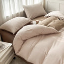GobekUsa Solid Color Brush Fabric Bedding Set - 4 Pieces