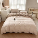 GobekUsa Solid Color Brush Fabric Bedding Set - 4 Pieces