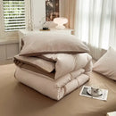GobekUsa Solid Color Brush Fabric Bedding Set - 4 Pieces