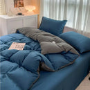 GobekUsa Solid Color Brush Fabric Bedding Set - 4 Pieces