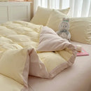 GobekUsa Solid Color Brush Fabric Bedding Set - 4 Pieces