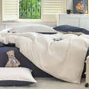 GobekUsa Solid Color Brush Fabric Bedding Set - 4 Pieces