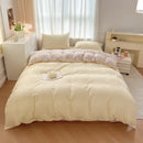 GobekUsa Solid Color Brush Fabric Bedding Set - 4 Pieces