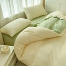 GobekUsa Solid Color Brush Fabric Bedding Set - 4 Pieces