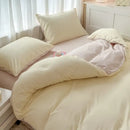 GobekUsa Solid Color Brush Fabric Bedding Set - 4 Pieces