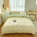 GobekUsa Solid Color Brush Fabric Bedding Set - 4 Pieces