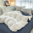 GobekUsa Solid Color Brush Fabric Bedding Set - 4 Pieces