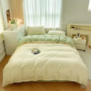 GobekUsa Solid Color Brush Fabric Bedding Set - 4 Pieces