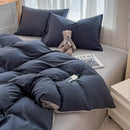 GobekUsa Solid Color Brush Fabric Bedding Set - 4 Pieces