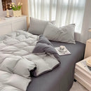 GobekUsa Solid Color Brush Fabric Bedding Set - 4 Pieces