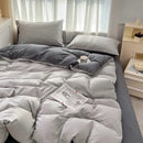 GobekUsa Solid Color Brush Fabric Bedding Set - 4 Pieces