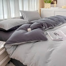 GobekUsa Solid Color Brush Fabric Bedding Set - 4 Pieces