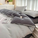 GobekUsa Solid Color Brush Fabric Bedding Set - 4 Pieces