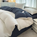GobekUsa Solid Color Brush Fabric Bedding Set - 4 Pieces