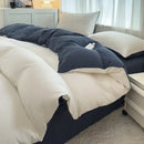 GobekUsa Solid Color Brush Fabric Bedding Set - 4 Pieces