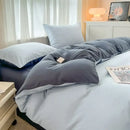 GobekUsa Solid Color Brush Fabric Bedding Set - 4 Pieces