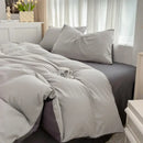 GobekUsa Solid Color Brush Fabric Bedding Set - 4 Pieces