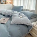 GobekUsa Solid Color Brush Fabric Bedding Set - 4 Pieces