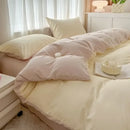 GobekUsa Solid Color Brush Fabric Bedding Set - 4 Pieces
