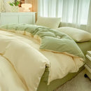 GobekUsa Solid Color Brush Fabric Bedding Set - 4 Pieces