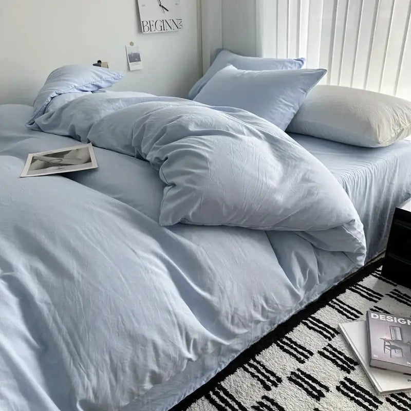 GobekUsa Solid Cotton Bedding Set with Sheet - Various Sizes, photo 12 of 35