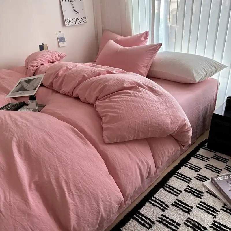 GobekUsa Solid Cotton Bedding Set with Sheet - Various Sizes, photo 20 of 35