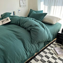 GobekUsa Solid Cotton Bedding Set with Sheet - Various Sizes